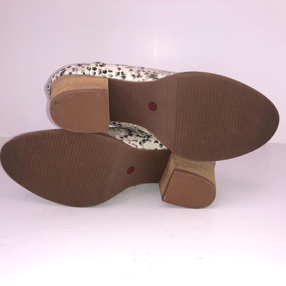 NWOT Blondo Neda Ankle Boots Snake Skin Print Leather Waterproof Booties Size 7 - Picture 9 of 12